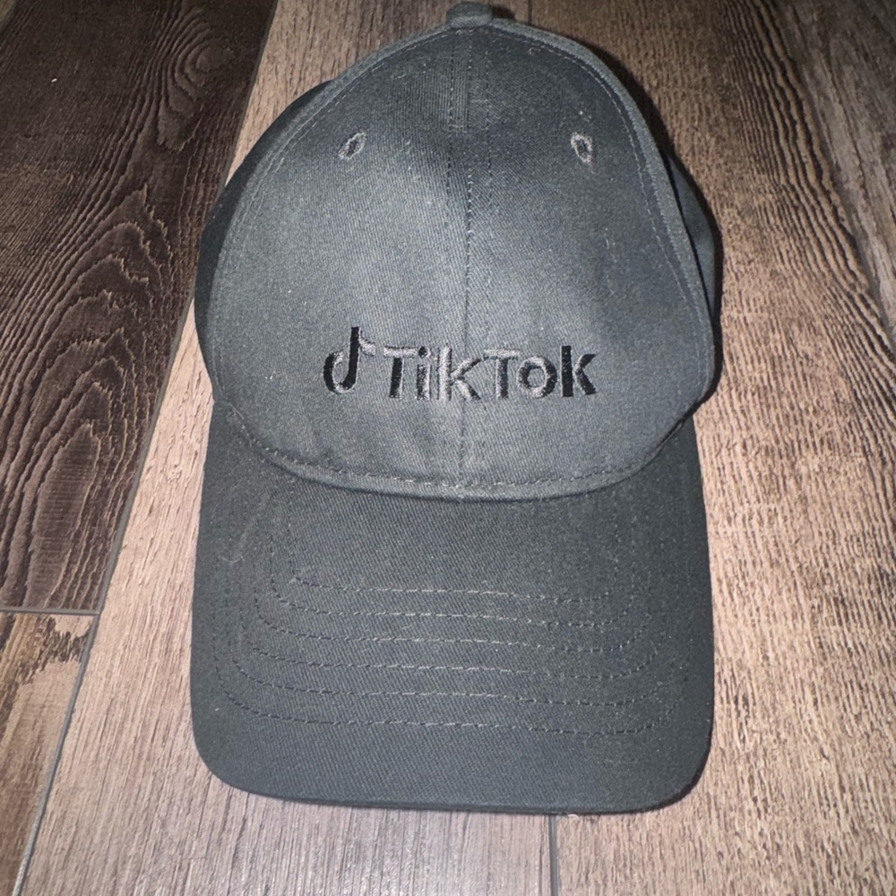 TikTok Black Adjustable Baseball Cap